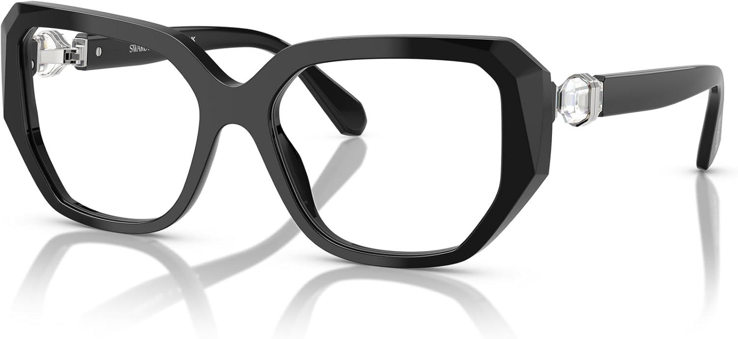imageSwarovski Womens Sk2035 Square Prescription Eyewear FramesBlackDemo Lens