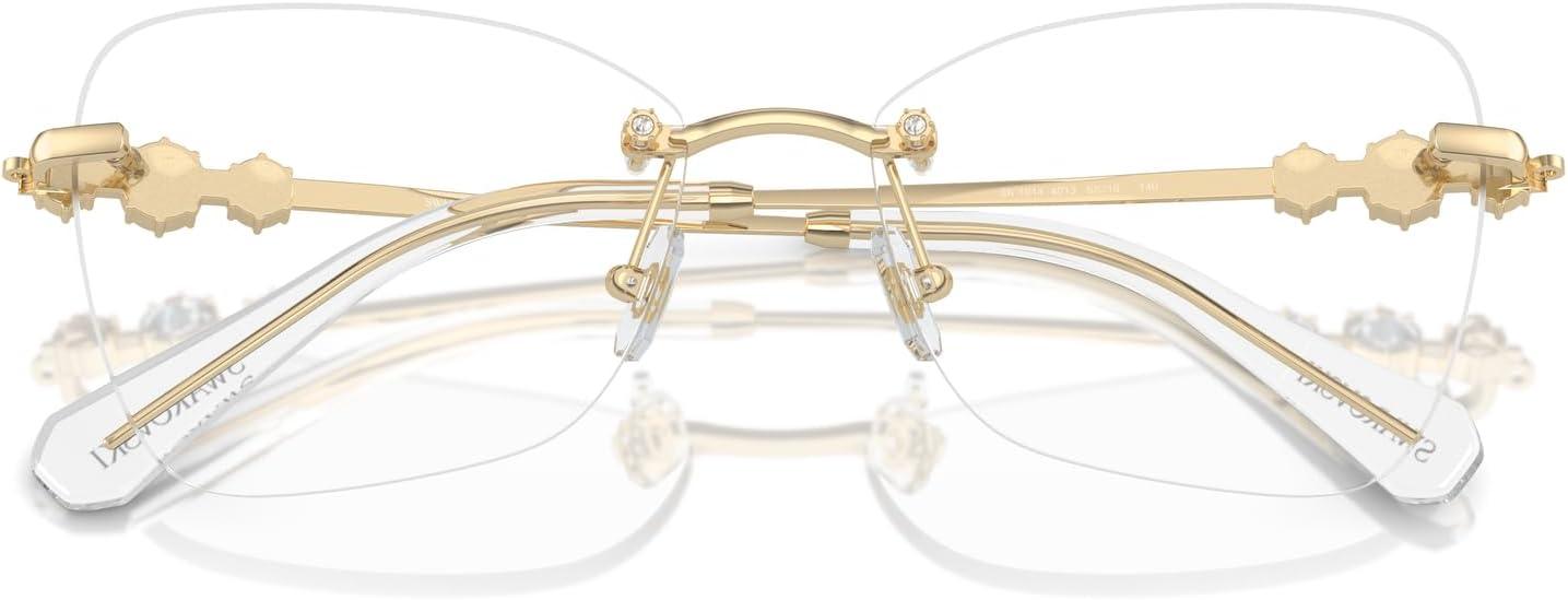 imageSwarovski womens Sk1014 Butterfly Prescription Eyewear FramesPale GoldDemo Lens