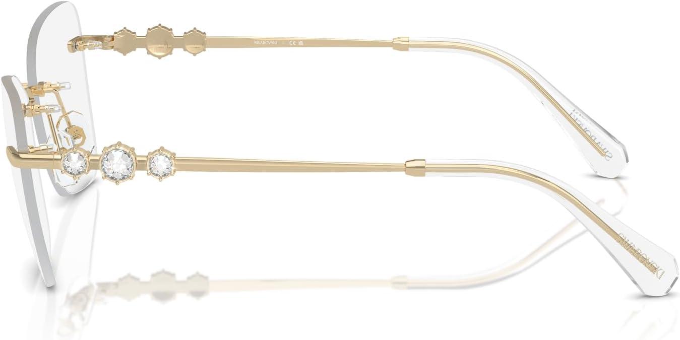 imageSwarovski womens Sk1014 Butterfly Prescription Eyewear FramesPale GoldDemo Lens