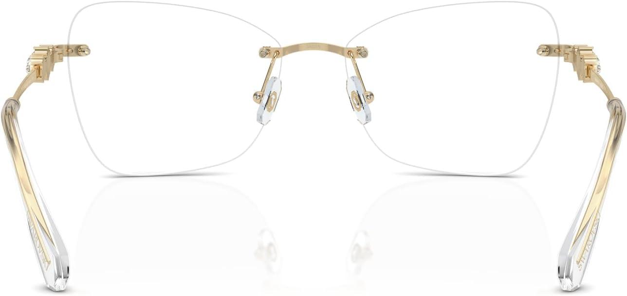 imageSwarovski womens Sk1014 Butterfly Prescription Eyewear FramesPale GoldDemo Lens