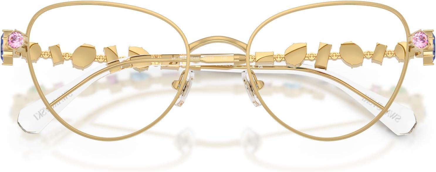 imageSwarovski womens Sk1024 Cat Eye Prescription Eyewear FramesGoldDemo Lens