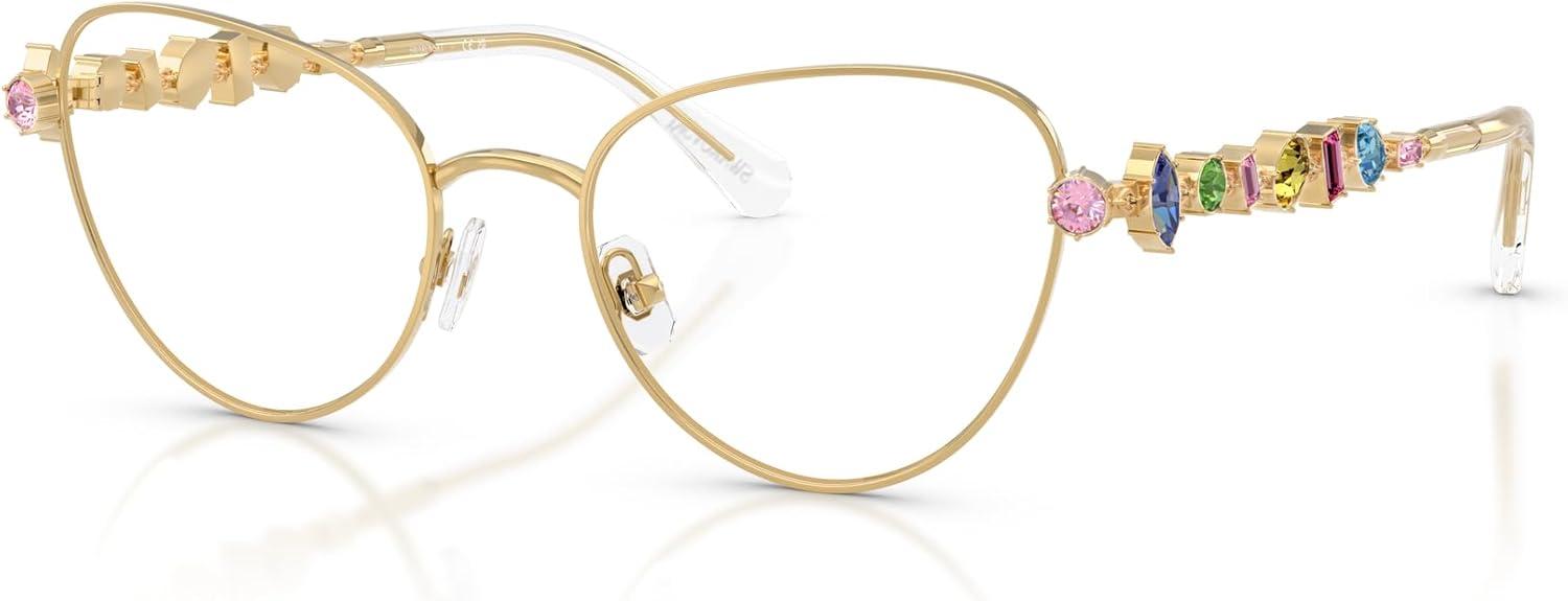imageSwarovski womens Sk1024 Cat Eye Prescription Eyewear FramesGoldDemo Lens