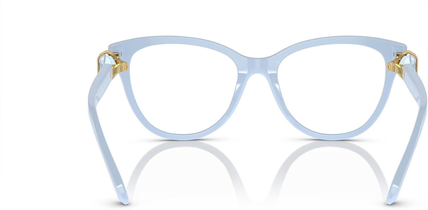 imageSwarovski womens Sk2004 Round Prescription Eyewear FramesLight BlueDemo Lens