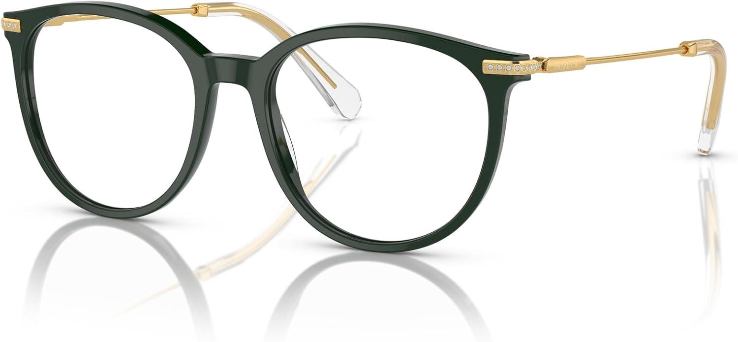 imageSwarovski womens Sk2009 Round Prescription Eyewear FramesGreenDemo Lens