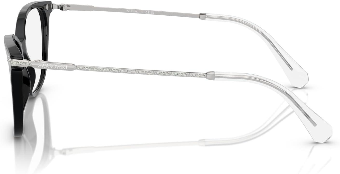 imageSwarovski womens Sk2010 Square Prescription Eyewear FramesBlackSilverDemo Lens