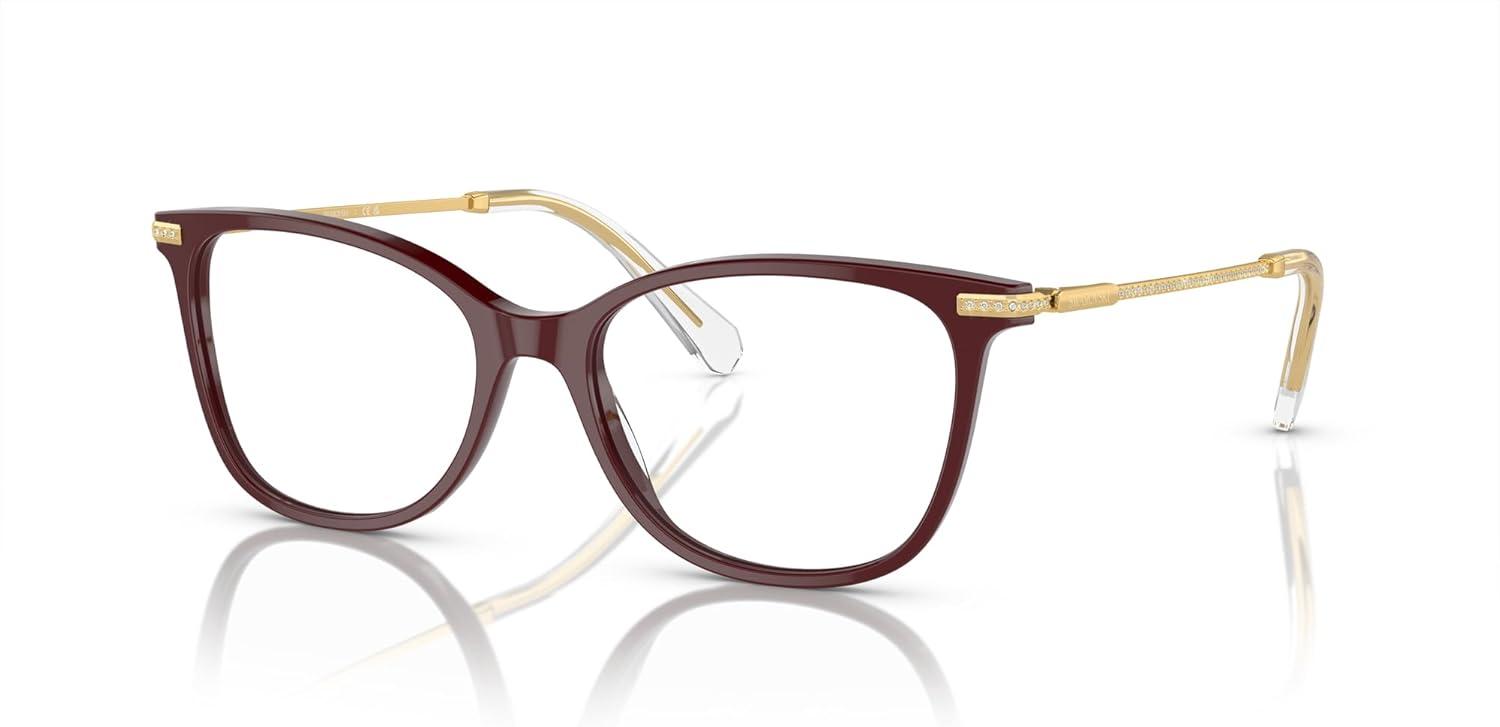 imageSwarovski womens Sk2010 Square Prescription Eyewear FramesBurgundyDemo Lens
