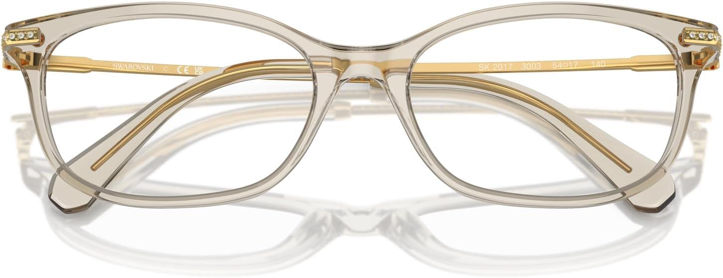 imageSwarovski womens Sk2017 Rectangular Prescription Eyewear FramesTransparent BeigeDemo Lens