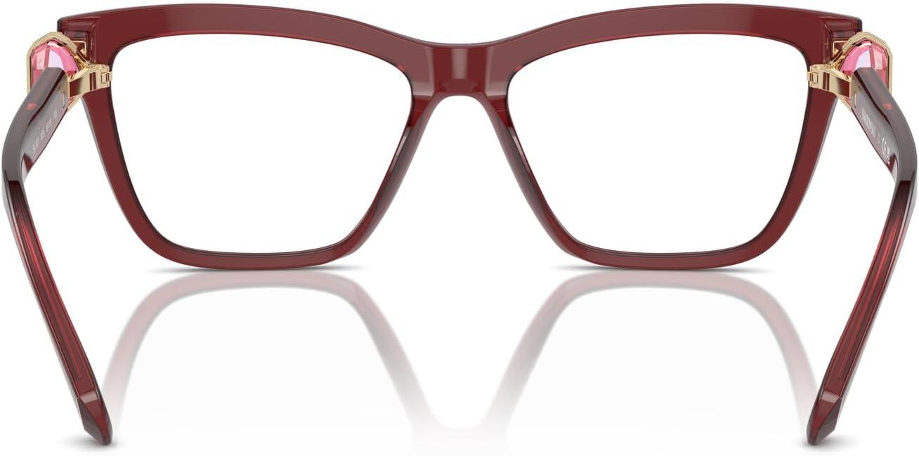 imageSwarovski womens Sk2021 Square Prescription Eyewear FramesTransparent BurgundyDemo Lens