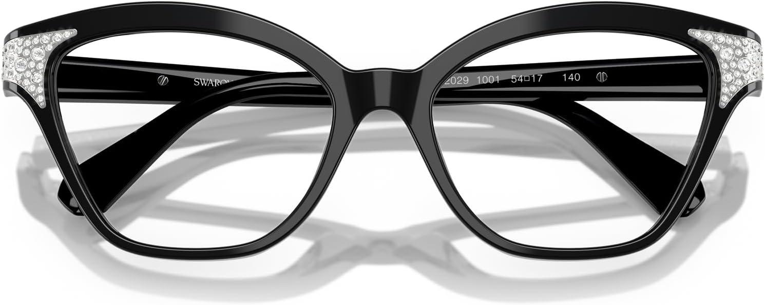 imageSwarovski womens Sk2029 Cat Eye Prescription Eyewear FramesBlackDemo Lens