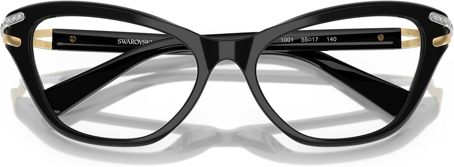 imageSwarovski womens Sk2031 Cat Eye Prescription Eyewear FramesBlackDemo Lens