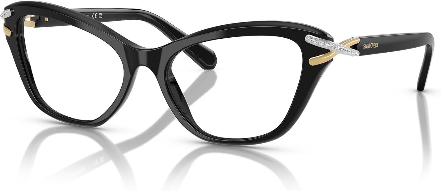 imageSwarovski womens Sk2031 Cat Eye Prescription Eyewear FramesBlackDemo Lens