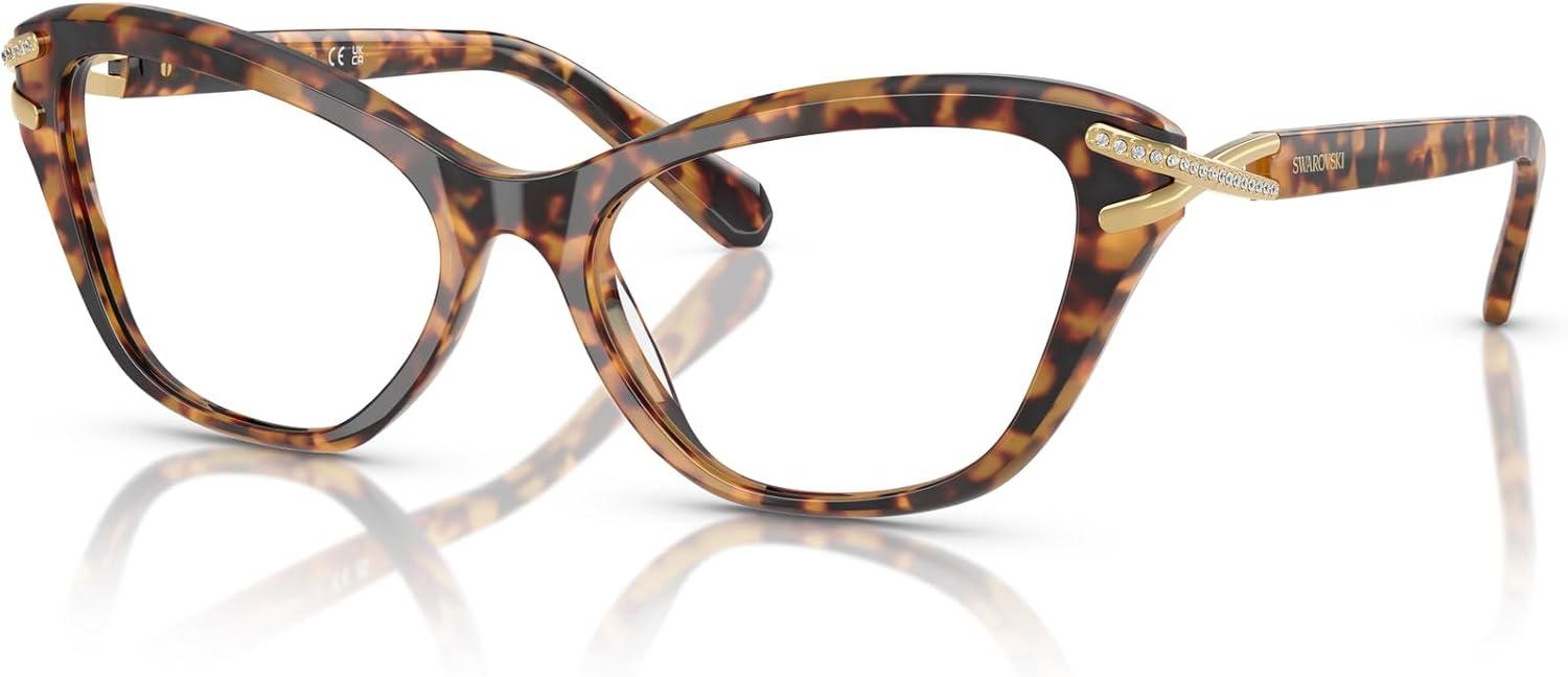 imageSwarovski womens Sk2031 Cat Eye Prescription Eyewear FramesLight HavanaDemo Lens