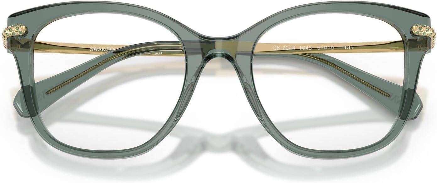 imageSwarovski womens Sk2044 Square Prescription Eyewear FramesTransparent GreenDemo Lens