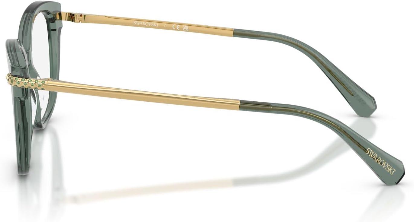imageSwarovski womens Sk2044 Square Prescription Eyewear FramesTransparent GreenDemo Lens
