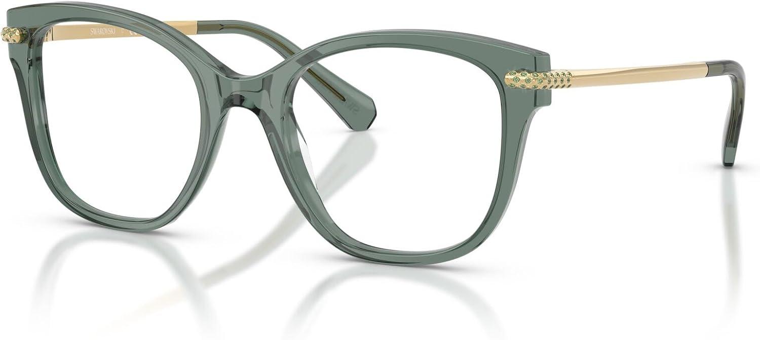 imageSwarovski womens Sk2044 Square Prescription Eyewear FramesTransparent GreenDemo Lens