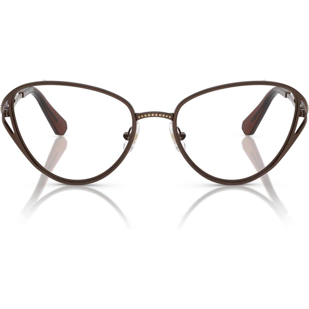 imageSwarovski Womens Sk1017 Cat Eye Prescription Eyewear FramesBrownDemo Lens