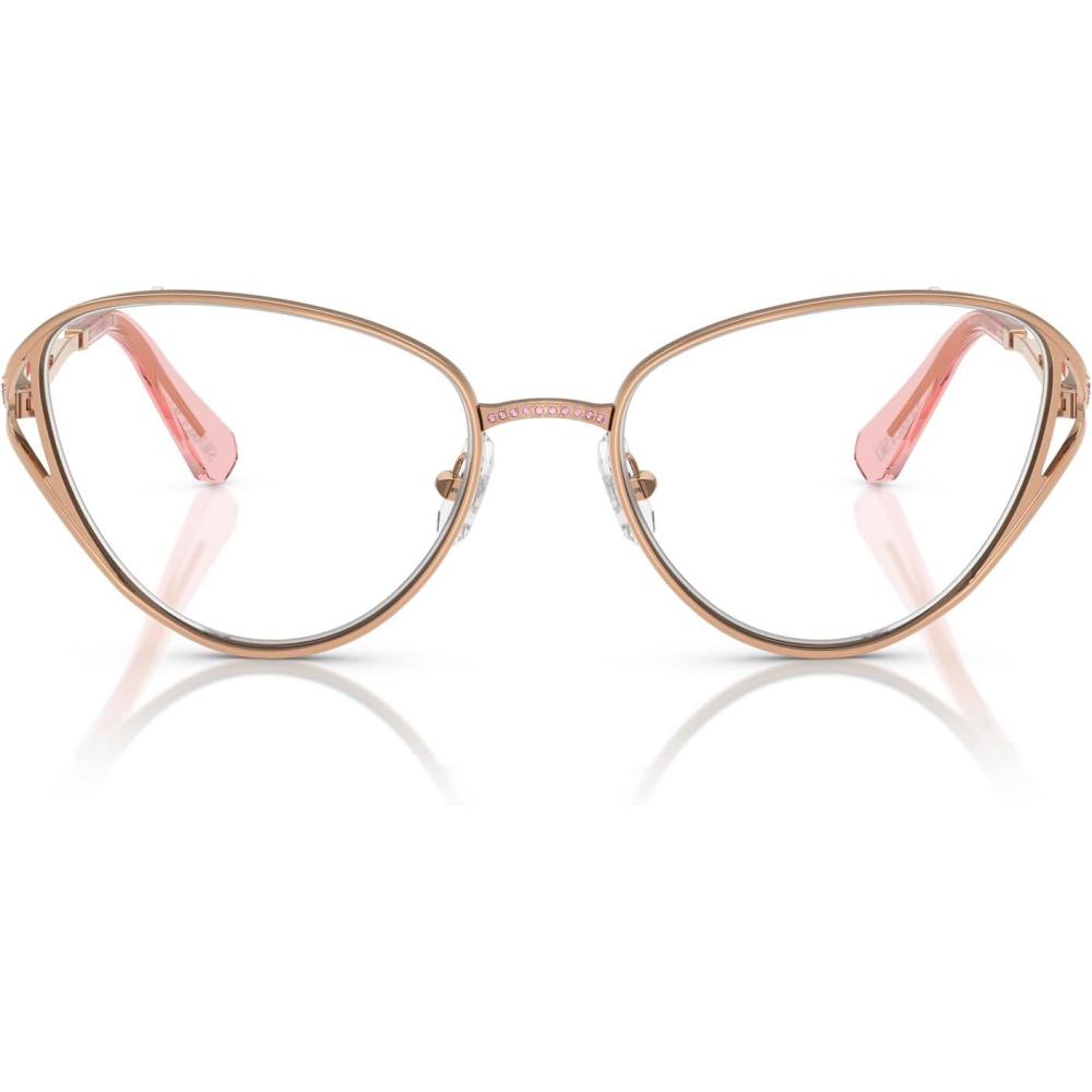 imageSwarovski Womens Sk1017 Cat Eye Prescription Eyewear FramesRose GoldDemo Lens