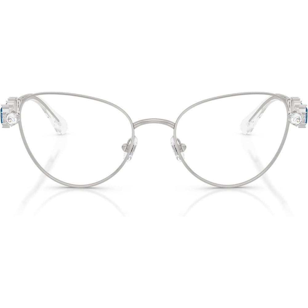 imageSwarovski womens Sk1024 Cat Eye Prescription Eyewear FramesSilverDemo Lens