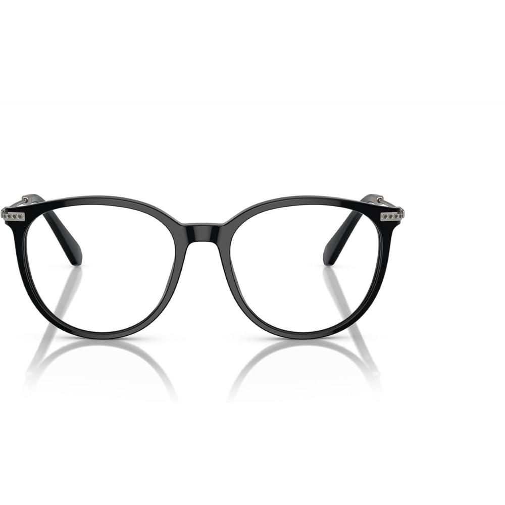 imageSwarovski womens Sk2009 Round Prescription Eyewear FramesBlackGunmetalDemo Lens