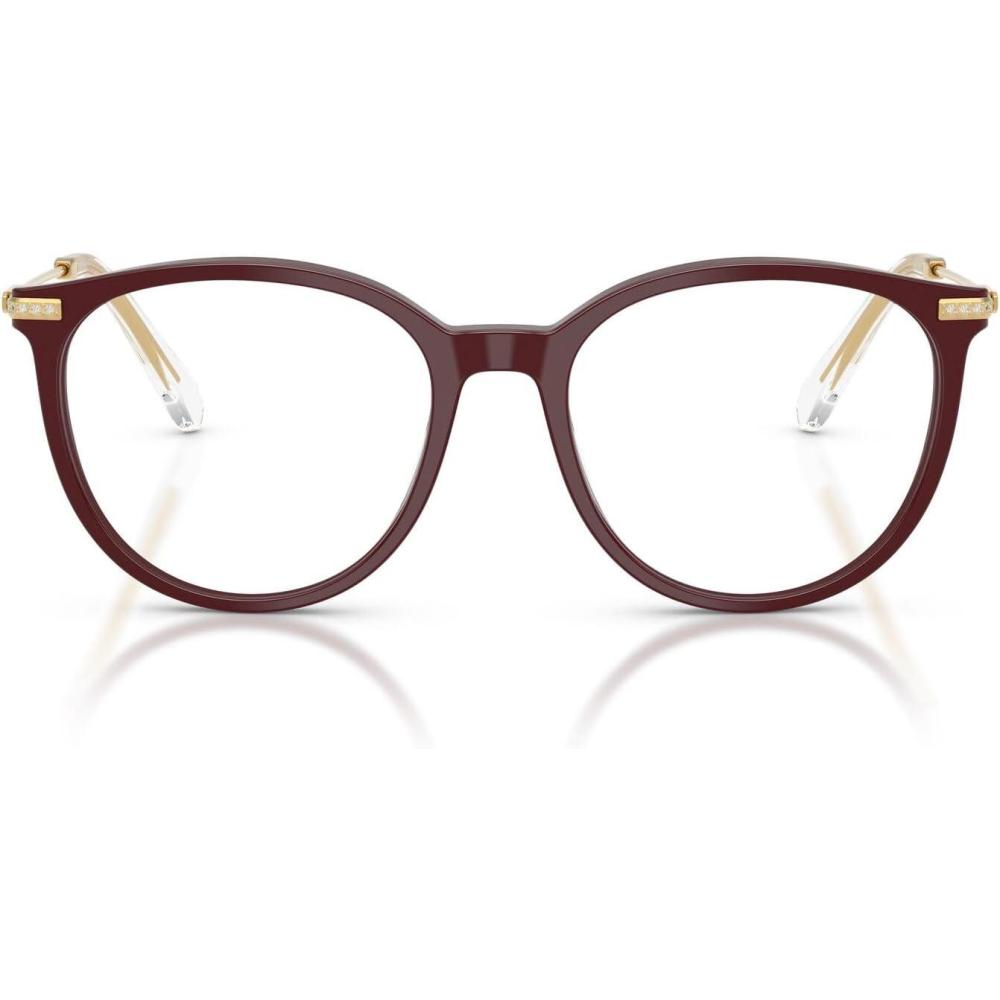 imageSwarovski womens Sk2009 Round Prescription Eyewear FramesBurgundyDemo Lens