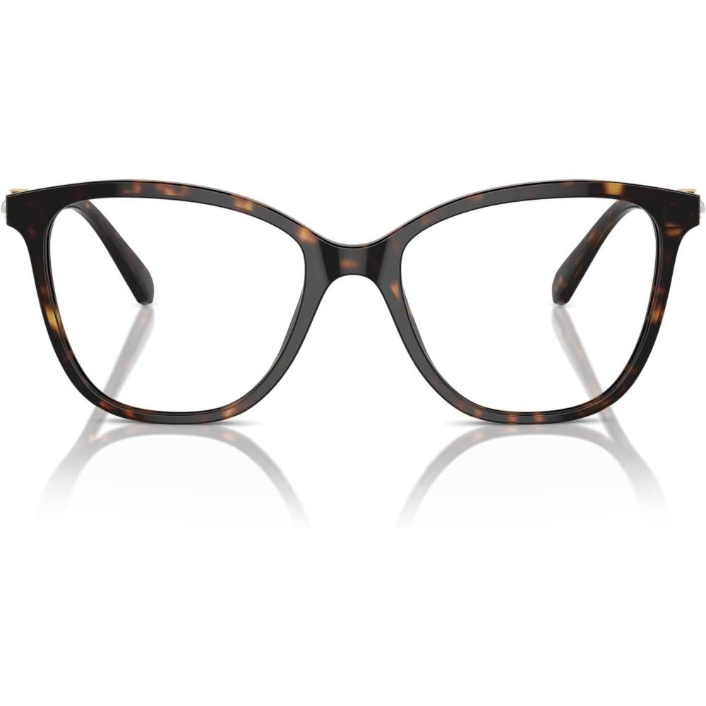 imageSwarovski womens Sk2020f Low Bridge Fit Square Prescription Eyewear FramesDark HavanaDemo Lens