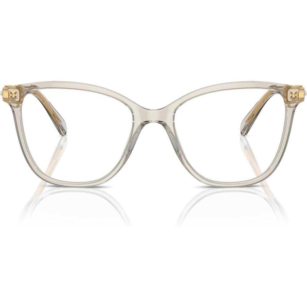 imageSwarovski womens Sk2020f Low Bridge Fit Square Prescription Eyewear FramesTransparent BeigeDemo Lens