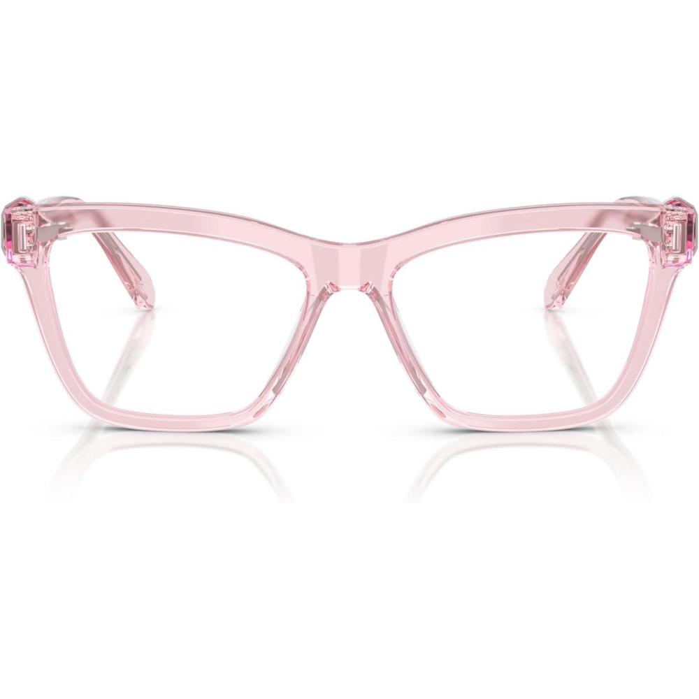 imageSwarovski womens Sk2021 Square Prescription Eyewear FramesTransparent PinkDemo