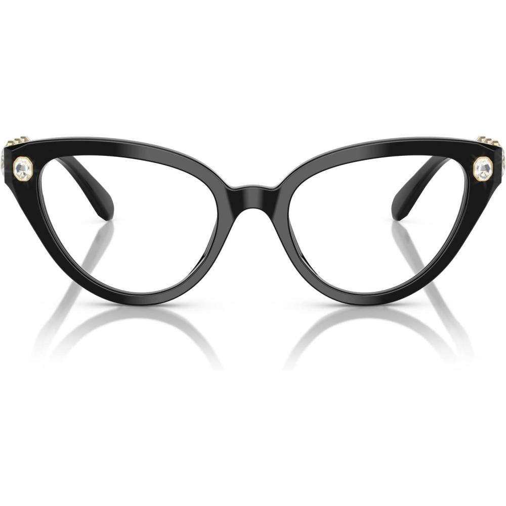 imageSwarovski womens Sk2028f Low Bridge Fit Cat Eye Prescription Eyewear FramesBlackDemo Lens
