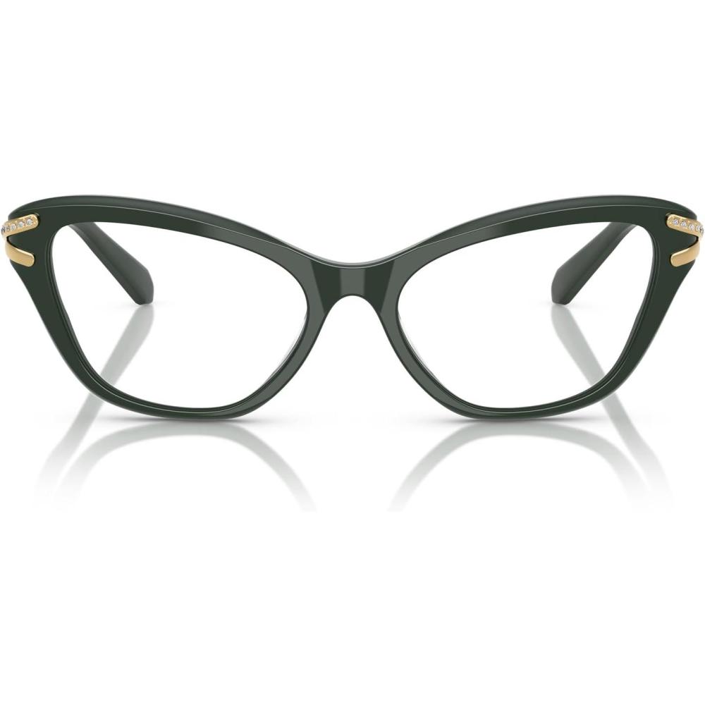 imageSwarovski womens Sk2031 Cat Eye Prescription Eyewear FramesDark GreenDemo Lens