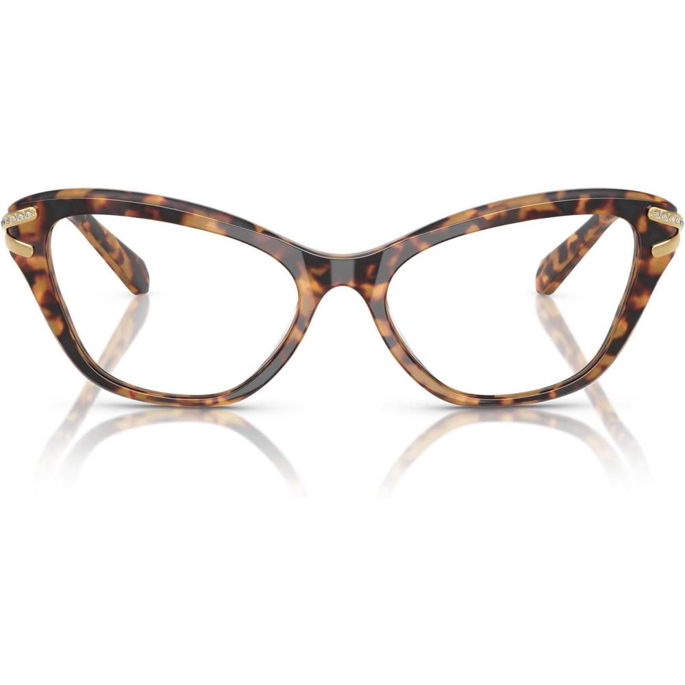 imageSwarovski womens Sk2031 Cat Eye Prescription Eyewear FramesLight HavanaDemo Lens