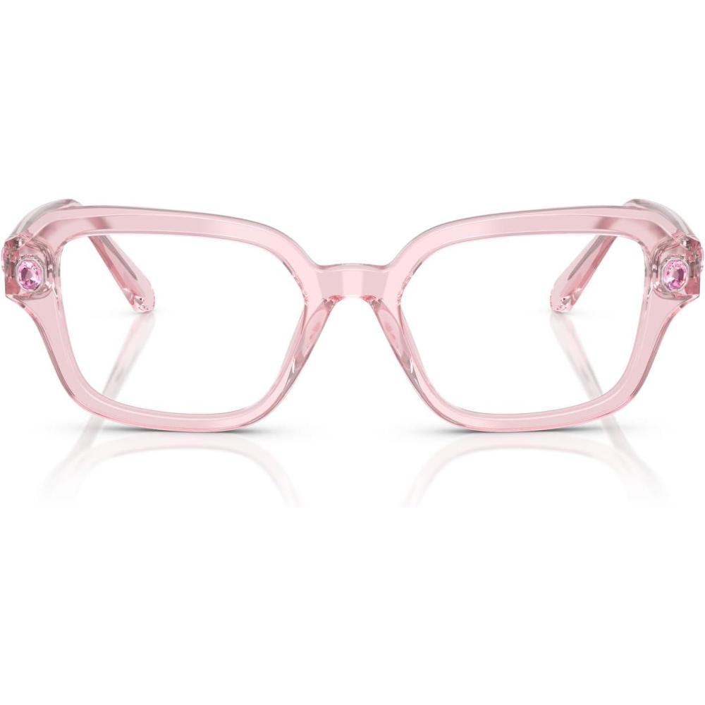imageSwarovski womens Sk2039 Square Prescription Eyewear FramesTransparent PinkDemo Lens