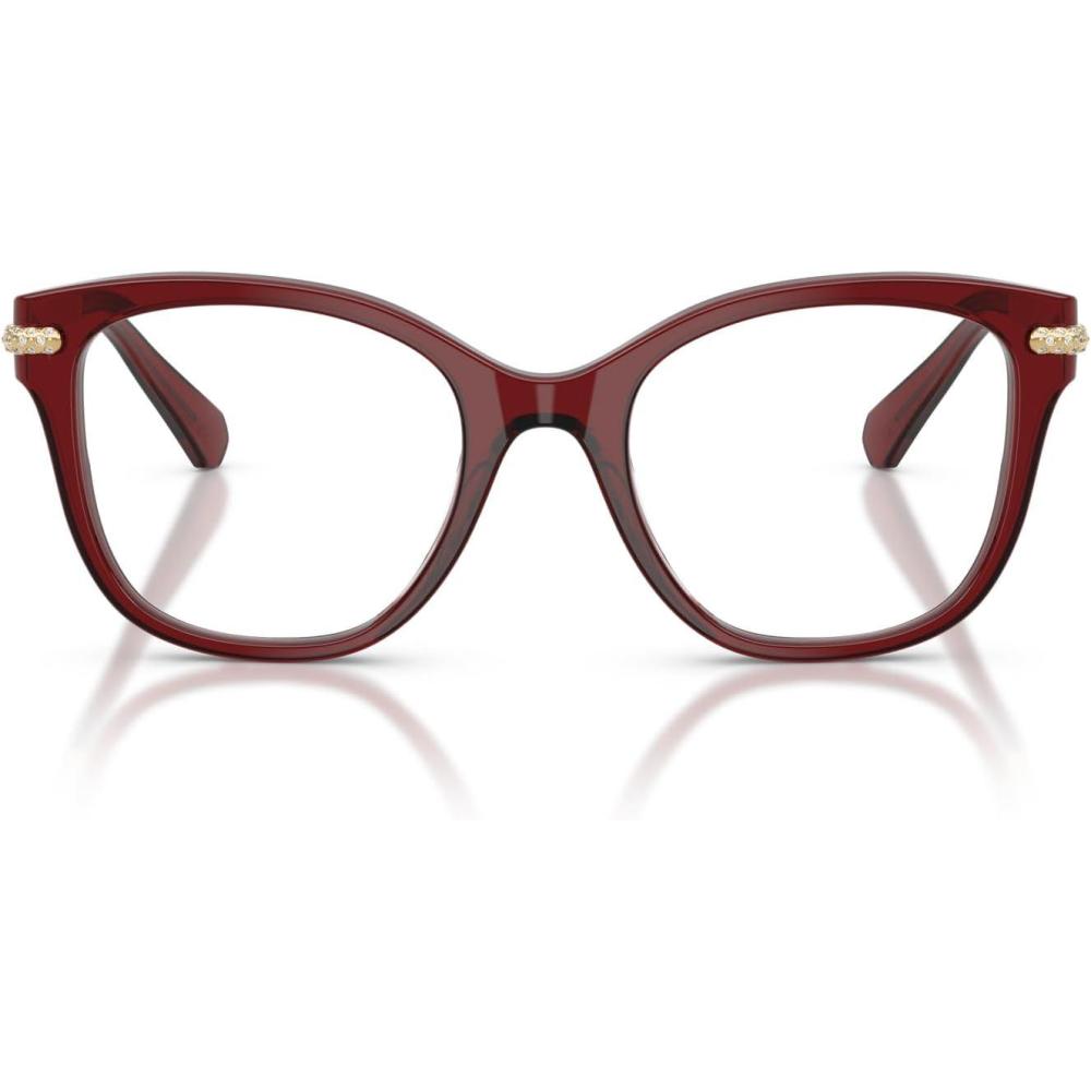 imageSwarovski womens Sk2044 Square Prescription Eyewear FramesTransparent BurgundyDemo Lens