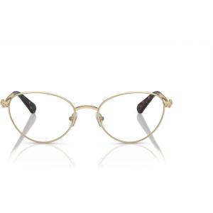 Swarovski Women’s Sk1002 Oval Prescription Eyewear Frames(Pale Gold/Demo Lens)