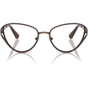 Swarovski Women’s Sk1017 Cat Eye Prescription Eyewear Frames(Brown/Demo Lens)
