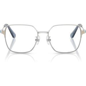 Swarovski Women’s Sk1020d Square Prescription Eyewear Frames(Silver/Demo Lens)