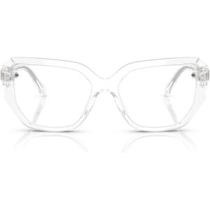 Swarovski Women’s Sk2035 Square Prescription Eyewear Frames(Crystal/Demo Lens)