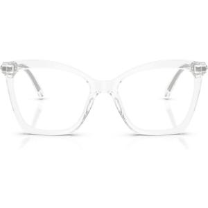 Swarovski Women’s Sk2053f Low Bridge Fit Cat Eye Prescription Eyewear Frames(Transparent/Demo Lens)