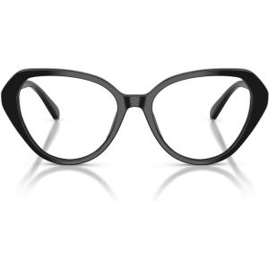 Swarovski Women’s Sk2054f Low Bridge Fit Cat Eye Prescription Eyewear Frames(Black/Demo Lens)