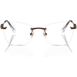 Swarovski womens Sk1014 Butterfly Prescription Eyewear Frames(Light Brown/Demo Lens)