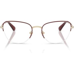 Swarovski womens Sk1023 Cat Eye Prescription Eyewear Frames(Pale Gold/Burgundy/Demo Lens)