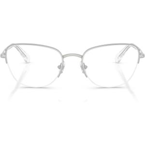 Swarovski womens Sk1023 Cat Eye Prescription Eyewear Frames(Silver/Demo Lens)