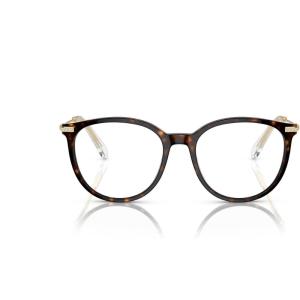 Swarovski womens Sk2009 Round Prescription Eyewear Frames(Dark Havana/Demo Lens)