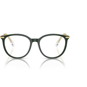 Swarovski womens Sk2009 Round Prescription Eyewear Frames(Green/Demo Lens)