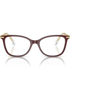 Swarovski womens Sk2010 Square Prescription Eyewear Frames(Burgundy/Demo Lens)