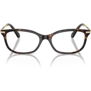 Swarovski womens Sk2017 Rectangular Prescription Eyewear Frames(Dark Havana/Demo Lens)