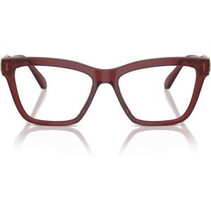 Swarovski womens Sk2021 Square Prescription Eyewear Frames(Transparent Burgundy/Demo Lens)