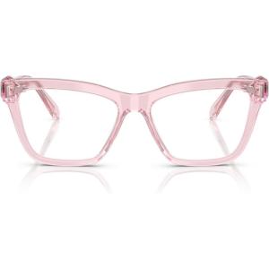 Swarovski womens Sk2021 Square Prescription Eyewear Frames(Transparent Pink/Demo)