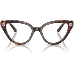 Swarovski womens Sk2028f Low Bridge Fit Cat Eye Prescription Eyewear Frames(Havana/Demo Lens)
