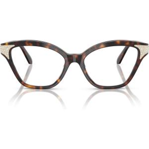Swarovski womens Sk2029 Cat Eye Prescription Eyewear Frames(Dark Havana/Demo Lens)
