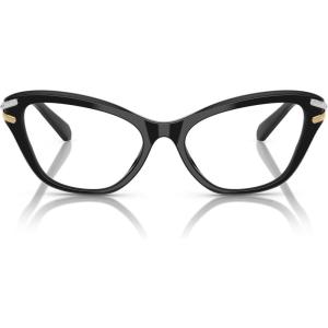 Swarovski womens Sk2031 Cat Eye Prescription Eyewear Frames(Black/Demo Lens)